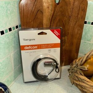 Targus Defcon Coiled Cable Lock - Black and Silver